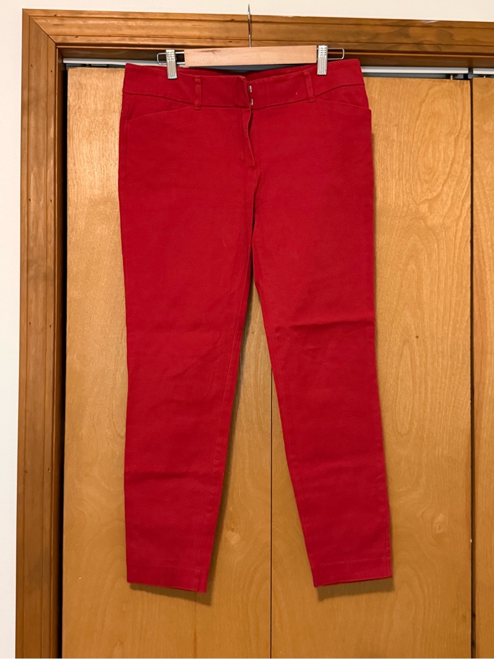 New York & Company Red Slim Pants